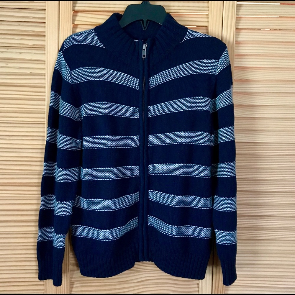 Boys Gymboree Striped Zip-Up Sweater